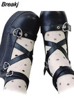 Great Quality Lolita Cosplay Black Pink Wedges Pumps Platform Heart Women Mary Janes Buckle Strap Gothic Shoes