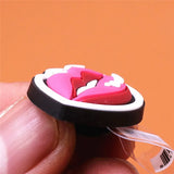 PVC Croc Shoe Charms NEW Cool Screaming French Wet Kiss Skull Mask Shoes Decorations for Jibz Kids Party Gifts