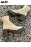 Brand Autumn Winter Women Boots Long Stretch Slim Thigh High Boots Sexy Over the Knee Boots High Heels Platform Shoes