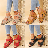 Breakj New Large-Size Fish Mouth Casual Sandals Hot Roman Wind Sandals Women Wear Magic