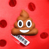 PVC Shoe Buckle Accessories Funny Digital/Heart Shaped/Feces Shoes Decoration Jibz for Croc Charms Bracelets Kids