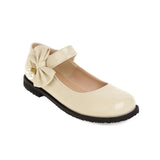 Fashion Pearl Bow Hook Loop Flat Heel Black Cosplay Lolita Mary Jane Shoes for Women Round Toe Ankle Strap Platform School
