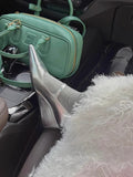 Silver Slope With Shallow Mouth With Single Shoes 2025 Spring And Summer New High Heel Patent Leather Mary Jane Women