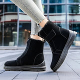 Suede Thicken Plush Snow Boots for Women Winter Plus Size Keep Warm Ankle Boots Woman Non Slip Platform Cotton Padded