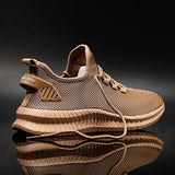 Summer Breathable Sports Shoes Luxury Men's Casual Walking Shoes Lightweight Fashion Lace-Up Comfortable Running