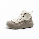 Breakj Top Shoes Women 2024 Winter New Add Velvet Cotton Shoes Versatile Student Tide Shoes Women's Thick Platform Snowshoes XT