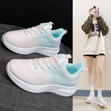 Breakj 2025 New Korean Version Breathable Flying Weaver Female Shoes Ins Tide Students Running Sports Shoes Casual Shoes