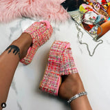 Open Toe Thick Soled Platform Wedges Slippers Women Flat Fashion Brand New Bling Shoes Woman 2022 Summer Hot Sale