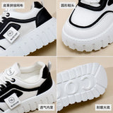 Breakj Summer New Korean Ins Breathable Small White Shoes Women's Hollow Casual Board Shoes Thick Platform Versatile Pine Shoes XQ