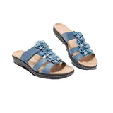 Breakj Summer Sandals New Hollow Slope And Fish Mouth Flowers Leisure Comfortable Sandals Women's Shoes Large