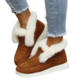 Breakj Velvet Women's Cotton Shoes 2023 Autumn And Winter New Solid Color Velvet Cotton Shoes Casual Shoes Low Help To Keep