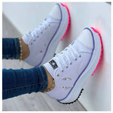 Breakj New Shoes Children's Spring And Autumn Canvas Shoes Breathable High Help Casual Women's Shoes Thick Soles Lace Height