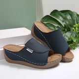 Breakj Thick-Bottomed Casual Slippers Women 2025 New Word Drag Simple Fashion Fish Mouth Slope And Lady Cold