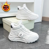 Breakj Boots Female 2024 Winter New Thickened And Velvet Dad Shoes Casual Warm Versatile Hip Thick Bottom Cotton Shoes