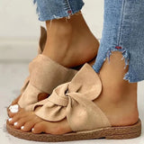 Sandals Slip On Summer Shoes Women Flats Sandals Bow Women Flip Flop For Outdoor Slippers Casual Flat Sandalias