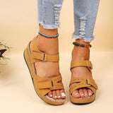 Breakj Summer New Retro Women's Sandals Car Line Hole Shoes Large-Size Round Head And Comfortable Sandals
