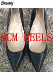 Heel Height Women Shoes Brown Color Women High Heels 2023 Fashion Pumps Office Lady Pointed Toe