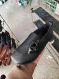 Breakj Single Shoes Small Leather Shoes Beef Tendon Bottom Bean Shoes Round Head Flat Shoes Women Mother Shoes Size