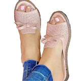 Women Shoes Sandals Bowknot Sandals Woman Hollow Out Women Shoe Slip On Women Sandals Slipper Plus Size Zapatillas