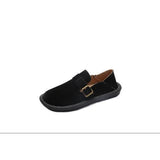 One-Legged Flat-Bottomed Women's Single Shoes 2025 Spring And Autumn New Mori-Sin-Retro Bean Shoes Casual Balley Happy