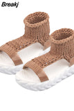 Platform Sandals Women New Gladiator Sandals Summer Flat Shoes Thick Heels Ladies White Sandalias Casual Zapatos