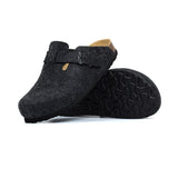 New Women Closed Toe Cork Slippers Casual Men Buckle Non-slip Comfortable Outside Slide