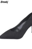 Pointed Stiletto High Heels Shoes Sexy Shallow Mouth Single Shoes Plus Size 43 Women's Work Dress Shoes High Heel