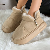 Bread Shoes Winter Soft Soles Warm On The Slings Feel Slippers Thick-Soled Plush Couple Wearing All-Inclusive Cotton Shoes