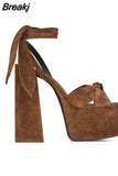 Women's Sandals High Platfrom Chunky Heels Shoes Summer Peep Toe Ankle Strap High Heels Party Shoes Sandalia