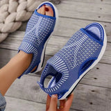 Women Platform Shoes Summer Women New Casual Mesh Hollow Fish Beach Sandals Women's Comfort Wedge Sports