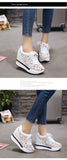 Summer Lace-up Breathable Women Sandals Wedges Chunky Heels Height Increasing Paltform Female Ladies Shoes Zapatos De