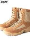 Sport Army Men Combat Tactical Boots Outdoor Hiking Desert Leather Ankle Boots Military Male Combat Shoes Botas