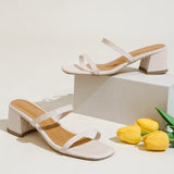 Women Summer Sandals 2023 High Heel Sandals Flip Flop Slip on Open Toe Sandals Casual Outdoor Slippers Narrow Band
