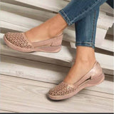 Breakj Summer Large-Size Casual Sandals Women's Shoes Slopes Hollow Pure Color Single Shoes Low-Heeled
