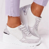 Spring Autumn Women Casual Walking Shoes Height Increasing Sport Wedge Shoes Air Cushion Comfortable Sneakers Zapatos De