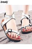 Fashion Cork Sandals 2023 New Women Casual Summer Beach Gladiator Non-slip Buckle Strap Sandalias