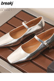 Size 32-42 Women Pumps Genuine Leather Chunky Heels Shoes For Women 2023 Buckle Strap Low Heel Sandalias Casual