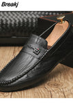 Spring Autumn Men's Dress Shoes White Loafers Leather Casual Shoes Slip on Moccasin Shoes Fashion Men Shoes Design