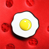 Cute Food Donuts Popcorn Omelette Shoes Decoration Accessories Original Jibz for Croc Charms for Shoes Bracelets Kids
