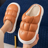 Non-Slip Home Slippers Winter Warm Women Indoor Cotton Men Non-slips Ladies Soft Slippers Memory Foam Couples