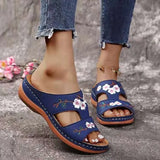Breakj Summer Outside The Seaside Wear New Slippers Leisure Slopes And Flowers Shoes Beach Vacation Rome Cool Drag Sandals