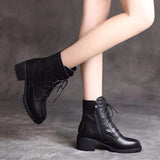 Luxury Chelsea Boots Women Leather Ladies Boots Chunky Winter Shoes Platform Ankle Boots Slip On Thick
