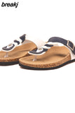 Fashion Cork Flip Flops Slippers 2023 New Women Summer Beach Casual Buckle Outside Non-slip Slides