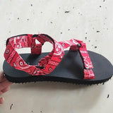 Flat Sandals graffiti Bandana Shoes Summer Outdoor Platform Sandals Open Toe Cute Bow Casual Ladies Beach Shoes