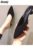 women pointed toe red pu leather high heel shoes for summer lady party & night club black pumps zapatos dama