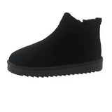 Winter New Snow Boots Women's Short-Soleum Sleeve Cylindrical Head Warm Plus Velvet Cotton Shoes Short