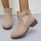 Breakj Short Boots In The Autumn And Winter Of 2025, Women With Thick And Velvet Noodles With One-Sightening Black Martin