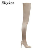 2022 Thigh High Boots Over The Knee Elastic Stretch Boots Mujer Sexy Knee High Heels Sexy Nightclub Sock Boots