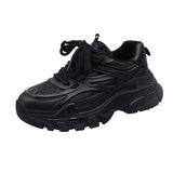 Version Of Dad Shoes Female Spring 2023 New Fashion Platform Platform Sports Shoes Student Tie Heighten Casual