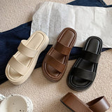 Size 34-39 Women Sandals Rome Wedges Heels Summer Shoes Woman Slippers 2023 High Heeled Sandal Casual Platform